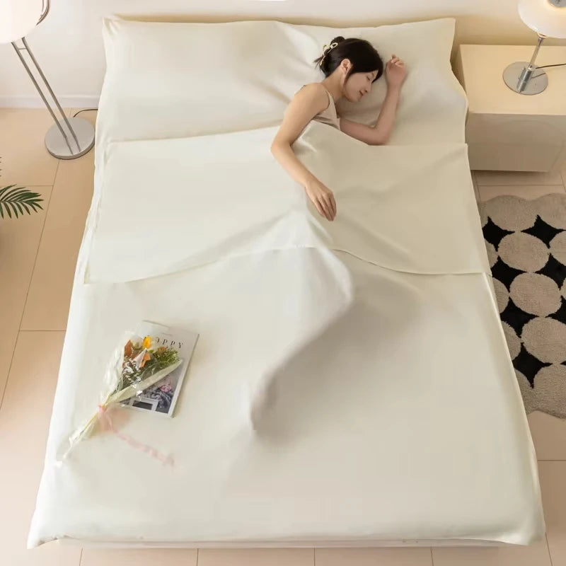 Sleeping Bag Light Liner Cotton Sheet For Camping Travel Summer Portable Dirty-proof Sleeping Bag Hotel Outdoor Full Sheets Set