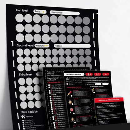 NEW 100 Things To Do Between Couples Couples Games Bedroom Scratch Off Poster 100 Dates Scratch Off List poster  sticker