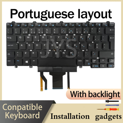 for DELL Latitude E5450 E5470 E5480 E7450 E7470 5480 5490 5488 7480 7490 5491 5495 Backlight Keyboard US DE ES FR LA PT UK