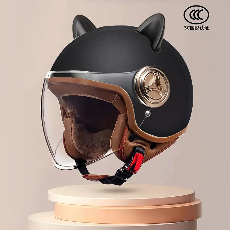 Electric Motorcycle Helmet ABS Winter Warm and Breathable Unisex Safety Helmet Casco Moto Helm Motorcycle 54-61CM