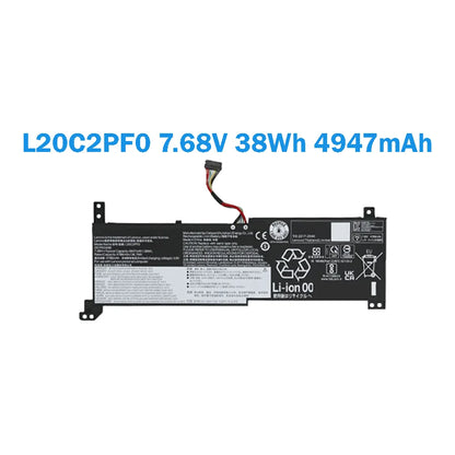 L20C2PF0 7.68V 38Wh 4947mAh L20M3PF0 Genuine Original Laptop Battery For Lenovo IdeaPad V14 V15 V17 G2 G3 ALC-82KC 82KD ITL-82KA