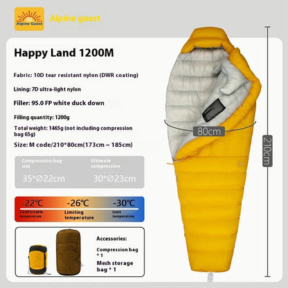 10D/7D Ultralight Down Sleeping Bag 800FP Dwon Outdoor Camping Hiking Sleeping Bags for Backpacking Adult Tourist