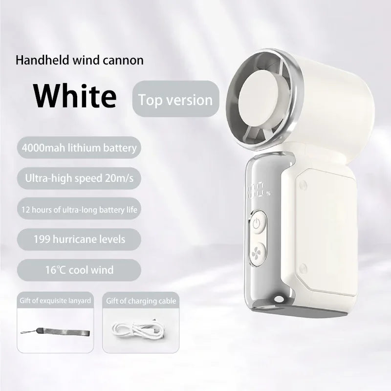 Mini Portable Handheld Fan | USB-Rechargeable | Pocket-Sized, Compact, and Quiet Fan | Ideal for Outdoor Activities, Dorm Rooms,