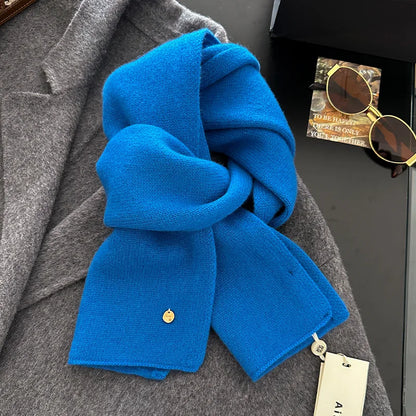 100% Wool Winter Scarf For Women Long Warm Cashmere Scarves Hijab Solid Lady Shawl Wrap Female Pashmina Bandana Head Scarfs New