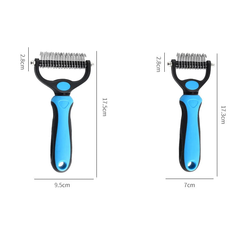 Dog Cat Grooming Brush Deshedding Tool Double-sided Deshedding Comb Gentle Pet Grooming Tool Pet Supplies