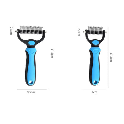 Dog Cat Grooming Brush Deshedding Tool Double-sided Deshedding Comb Gentle Pet Grooming Tool Pet Supplies