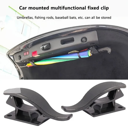 1/2PCS Self-Adhesive Car Umbrella Holders Trunk Storage Organizer Hook Umbrella Mounting Bracket Interior Auto Accessories