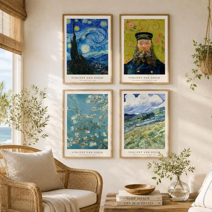 CLASSIC Paintings Van Gogh Poster Versatile HD Waterproof Wall Art Self-Adhesive Decor for Any Space Ideal Gift