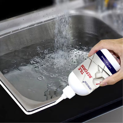 Tile Reform Grout Repair Pen, Waterproof Tile Gap Filler, Mildew Resistant Tile Seam Refinisher for Bathroom Kitchen Floor Wall