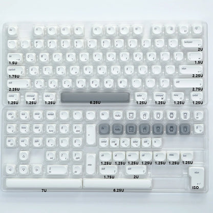 KBDiy 143 Keys/Set Russian Japanese Korean Matcha Keycap Green KOA PBT Keycaps for Mechanical Keyboard Caps for GMK67 GMK64 61