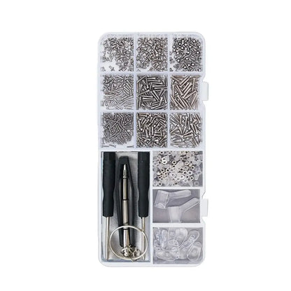 Screwdriver Assorted Kit Glasses Screws Replacement Glasses Screws Sets Sunglass Repair Tool Glasses Screws Eyeglass Nose Pads