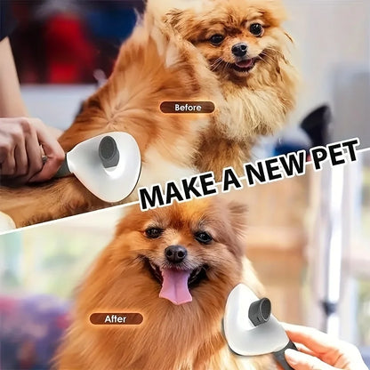 Easy-to-Clean Pet Grooming Brush for Cats and Dogs - One-Click Hair Removal, Detangling, Shedding Reduction