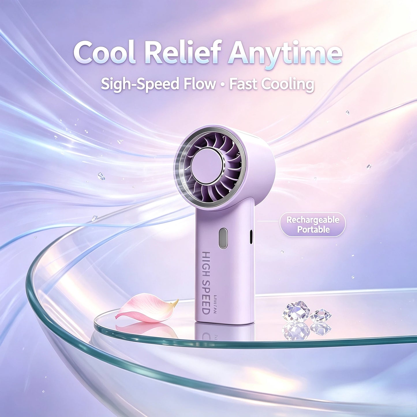 Handheld Fan Upgraded Portable Fan,Mini  USB Rechargeable Personal Fan, Outdoor Travel  ,Suitable for summer beach  and concerts