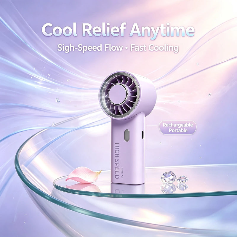 Handheld Fan Upgraded Portable Fan,Mini  USB Rechargeable Personal Fan, Outdoor Travel  ,Suitable for summer beach  and concerts