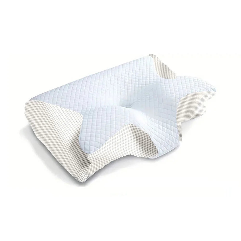 1 Stück Nackenstützkissen aus Memory-Schaum, 2-in-1 ergonomisches orthopädisches Konturkissen gegen Nackenschmerzen, konturiertes Stützkissen, Nackenkissen