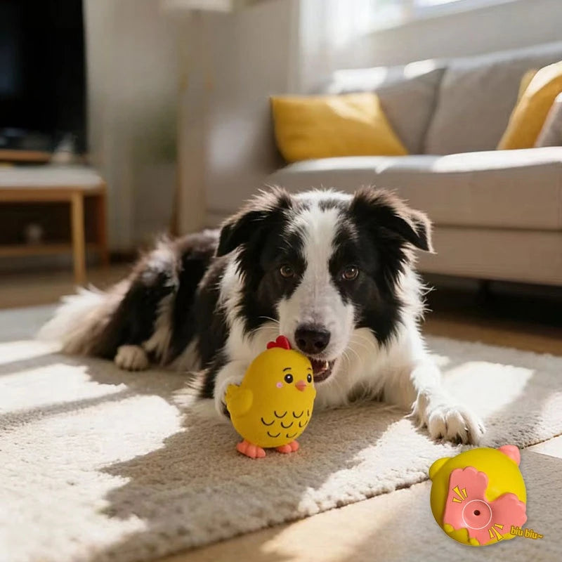 Pet Interactive Toy for Dog Cat Rubber Little Yellow Duck, Penguin Toy for Dogs Latex Squeak Squeaker Chew Training Pet Products