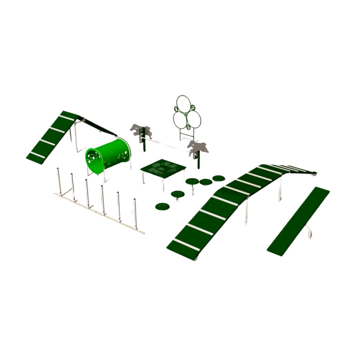 Outdoor Dog Exercise Play Equipment Training Park Tunnel Play Combination