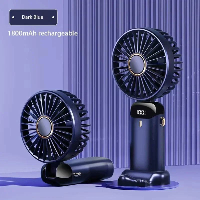 Portable Handheld Mini Fan, Foldable Neck-mounted Fan, 5-speed USB Rechargeable Fan, Essential for Summer Use