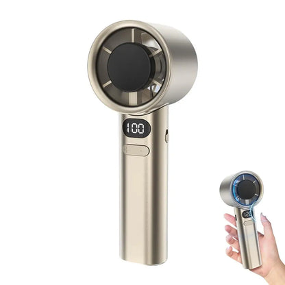 Portable Hand Fan 120 Wind Speeds Mini Bladeless Handheld Fan USB Rechargeable Personal Highspeed Fans Electric Eyelash Fan
