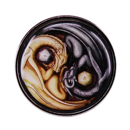 RPG Dice Game D&D Enamel Pins Dungeons Brooch Fashion Personality Lapel Badge Hoodie Decorative Accessories Fans Gift