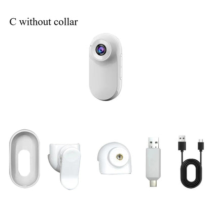 Action Camera Pet Collar Mini Camera Lightweight 0.96in HD Rechargeable Cam for Cat Outdoor Wide-angle Records Video Accessories