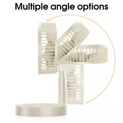 Portable Foldable Desktop Fan Adjustable Angle USB Powered USB Fan Quiet Operation Stable Stand Mini Electric Fan Dormitory