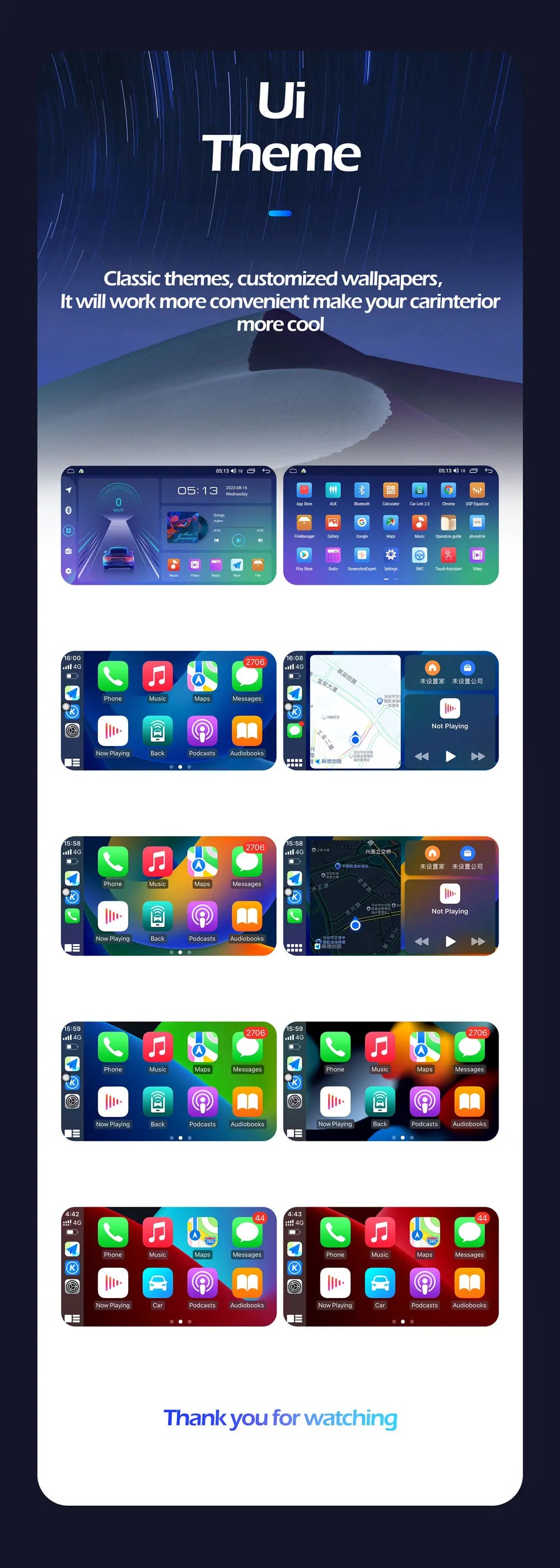 Player GPS Navigation Carplay Auto Android 16 For Hyundai Tucson 2004 -2009 Car Radio Multimedia Stereo Video