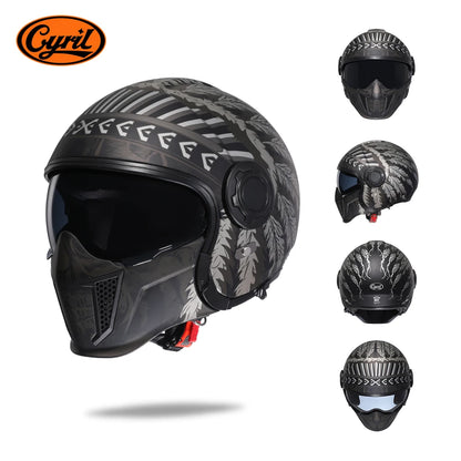 Helmets For Motorcycles Safety DOT ECE Certified 3/4 Open Face Helmets Motorcycle Modular Full Men Women Motorcycle Helmet Cyril