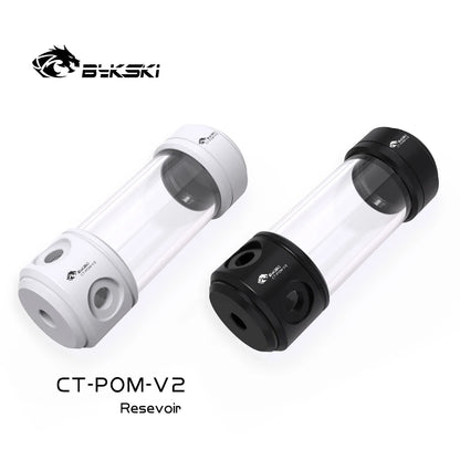 Bykski CT-POM-V2 Acrylic Cylinder Reservoir for PC Cooling Water Tank Black/White 150/200/260MM Computer Components POM