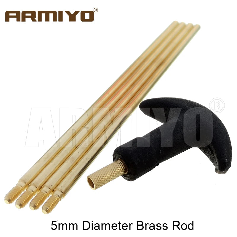 Armiyo .17Cal 5.56mm ~ 9mm .45Cal 100Pcs Wool Felt Polishing Pad Without Hole Bore Mop Brush Pipeline Cleaning Oiling Tool