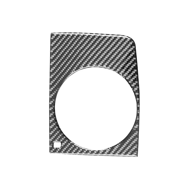 For Audi Q7 2007-2015 Accessories Carbon Fiber Interior Car Central Armrest Box Water Cup Holder Decor Sticker Cover Trim Frame