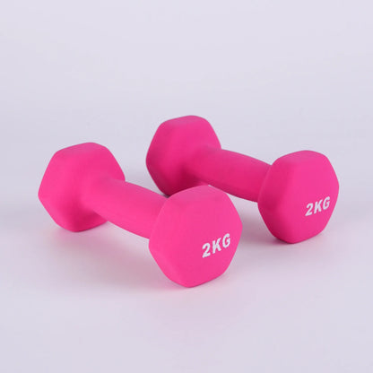 Little Dumbbell Fitness Home Female Dumbbell Children'S Student Hexagonal Solid Iron Women 2KG Matte Home Fitness Dumbbell