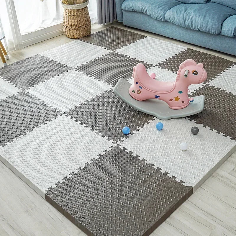 New 30*30cm Thicken Sports Gym Mat Protection EVA Leaf Grain Floor Mats Yoga Fitness Non-Slip Splicing Rugs Shock Room Play Mats