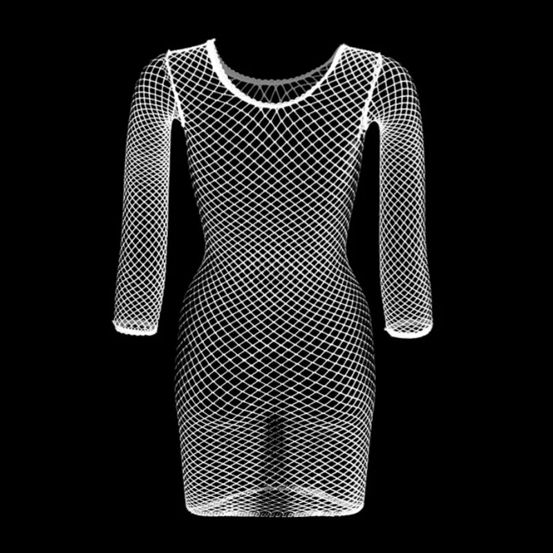 Sexy Cover Up Hollow Out Fishnet Dress without Bikini Hollow Out Dress Holiday Qq609