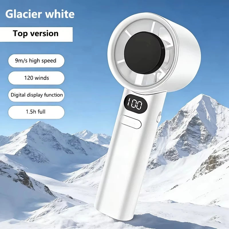 Lenovo 6000mah Handheld Cool Fan LED Digital Display Electric Hand Fans Ice Compress High-Speed Cool USB Rechargeable2026
