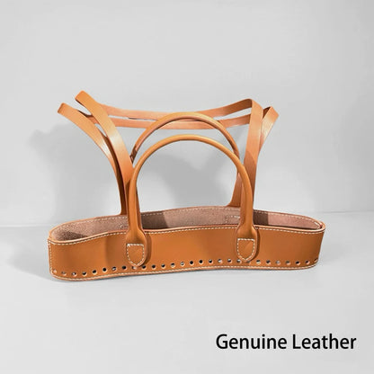DIY Knitting Crochet Bag Accessories Set Genuine Leather Handles For PRADA Bag Handmade Making Woven Bag DIY Kit
