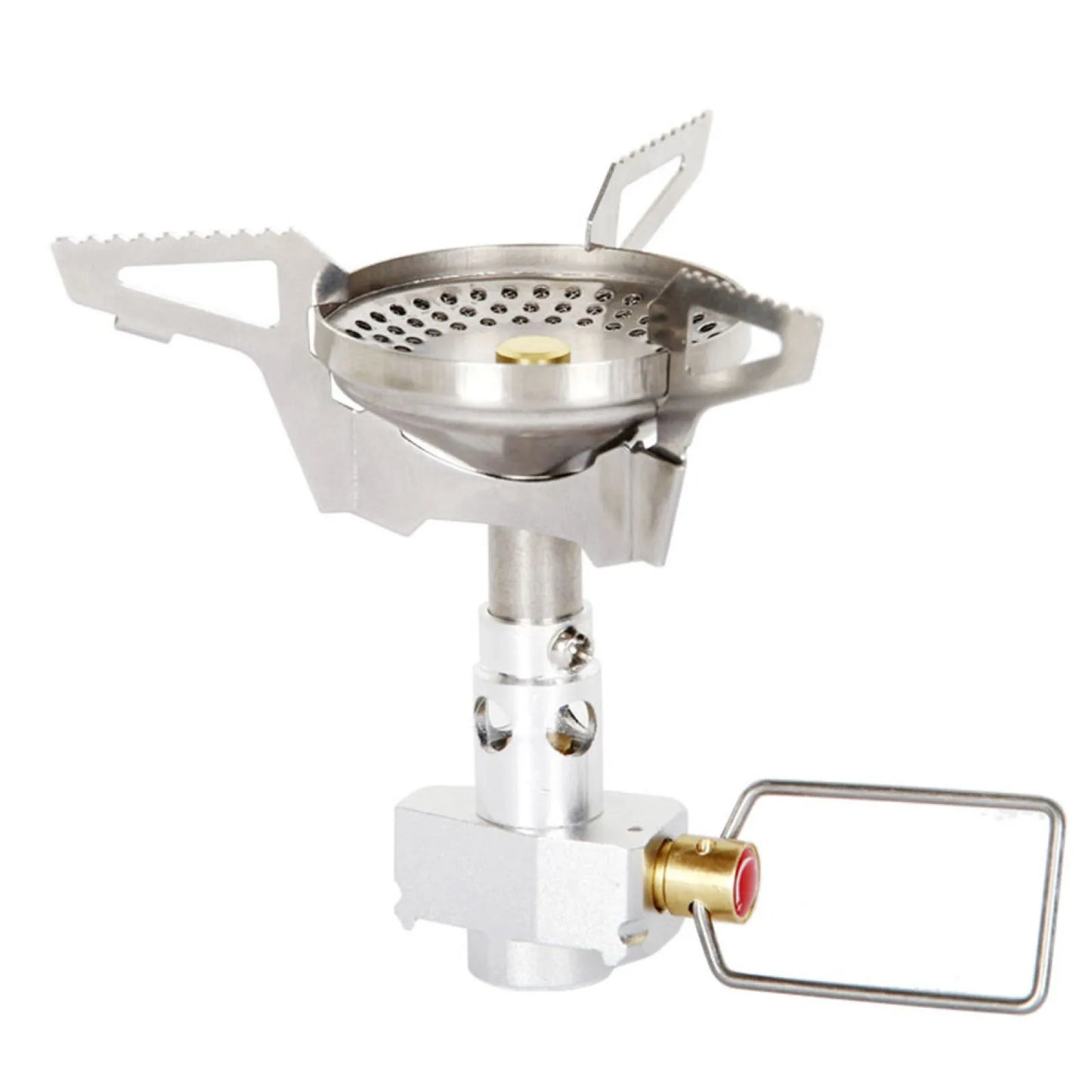 1Pc Detachable Outdoor Camping Stove Light Weight Stove Mini Burner Gas Stainless Steel Portable Windproof Cooking Stove