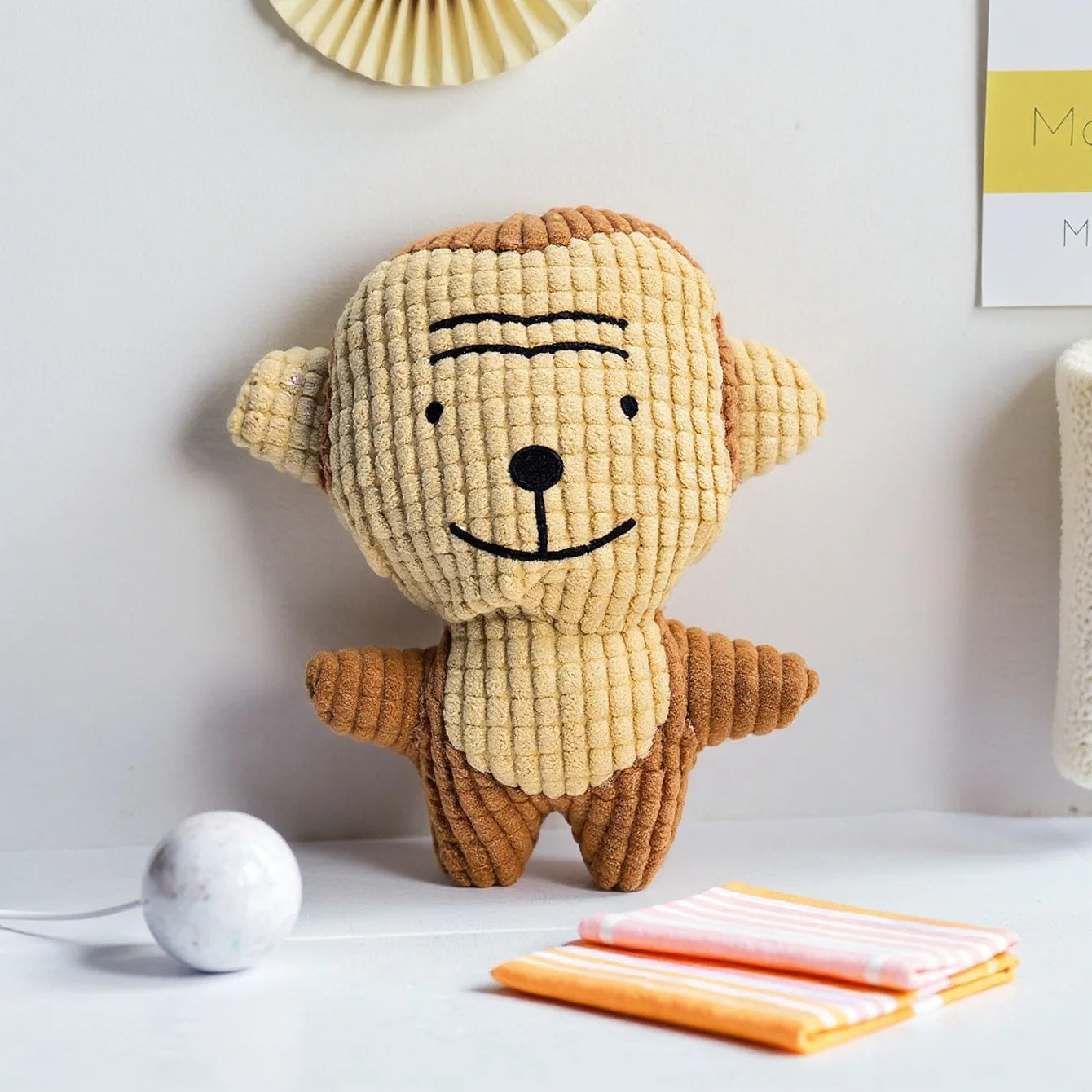Pet Supplies: Durable Chew-Resistant Corn Plush Toys for Cats and Dogs, with Sound and Various Cartoon Designs