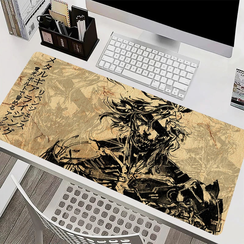 Mouse Pad Office PC HD Anime Gamer Cabinet Keyboard Pad Mousepad Metal Gear Solid Laptop Gaming Accessories Desk Mat XXL Carpet