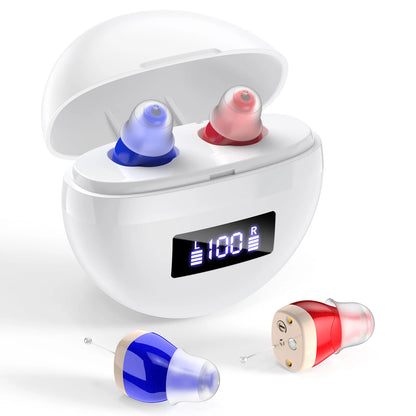 Personal headphones, with sound amplification, complete accessories, small and portable, comfortable for two-ear wearing Earbuds