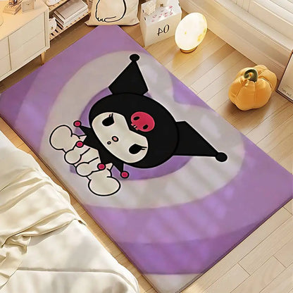 Cute Cartoon-K-Kuromi-S Kawaii Floor Mat Bathroom Absorbent Mat Simple Door Dirt-resistant Mat Home Kitchen Mat Foot Mat Entry