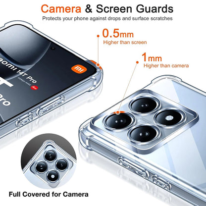Silicone Soft Shockproof Case For Xiaomi Xiaomi Mi 15S 15 14 14T 13 13T 12 12X 12T 12S 11 11T Pro Lite 5G Ultra Thin Clear Cover