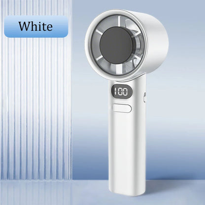 Lenovo 5000mah Handheld Mini Fan Electric Hand Fans Ice Compress High-Speed Cooling USB Rechargeable Portable LED Display Fan