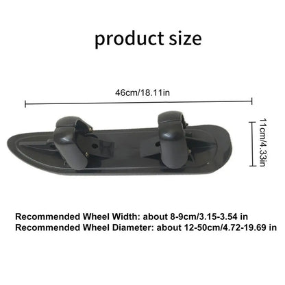 Ski Board Sled 2 in 1 Outdoor Winter Snowboards Stroller Skis Glider Snowboards for Cycling Bicycle Jogging Sports Outdoor Paths
