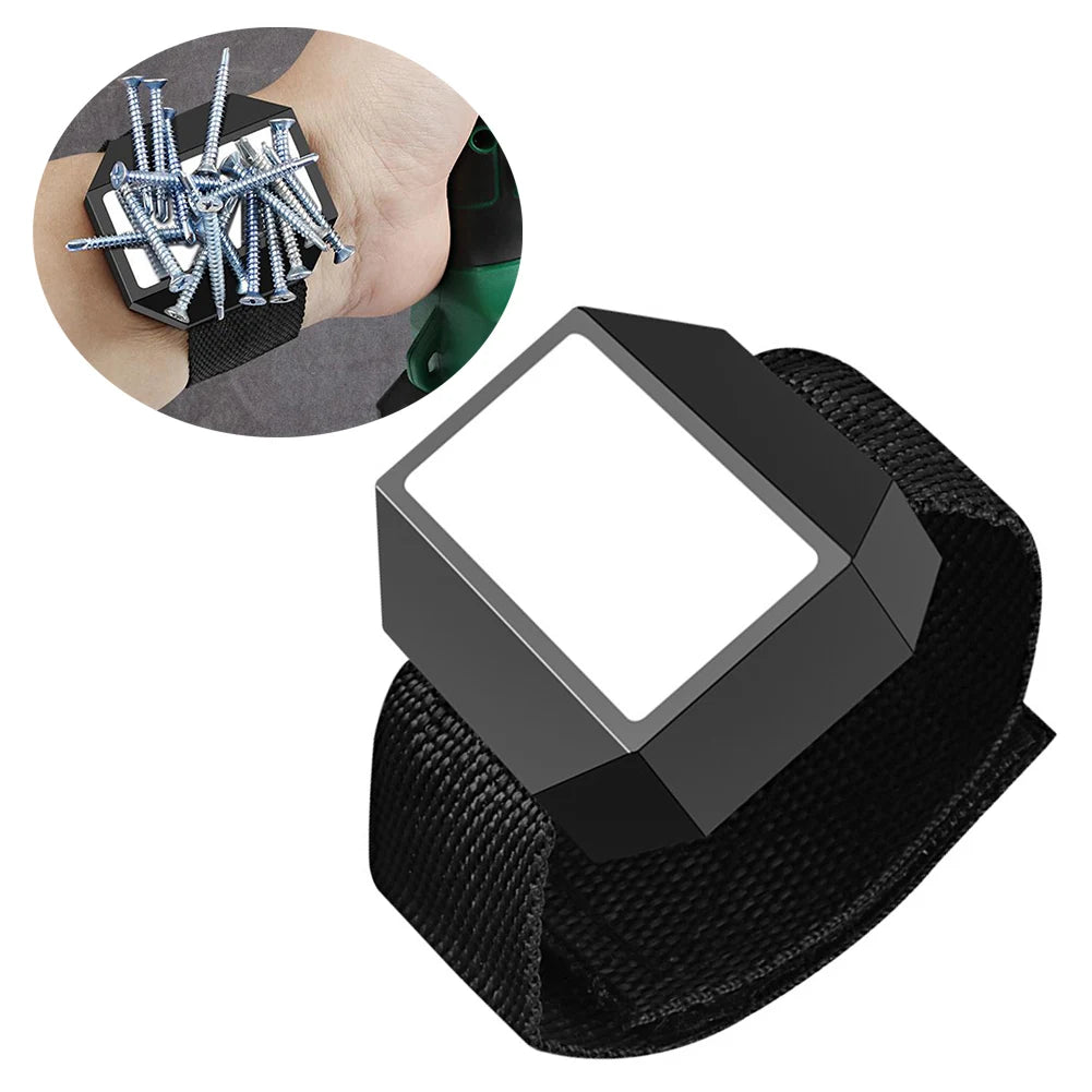 1pc Magnetic Screw Holder Wristband Portable Tool Bag Electrician Adjustable WristBelt For Holding Small Metal Screw Nails Bolts
