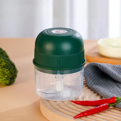 260ML Electric Charging Mini Garlic Masher Portable Onion Chopper Meat Grinder Kitchen Vegetable Blender for Household Use