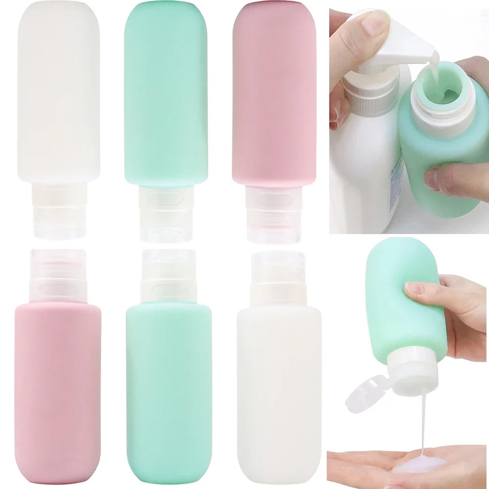 Travel Botttle 200ml Large Capacity Refillable Bottle Travel Soft Silicone Lotion Shampoo Container Squeeze Tube Empty Bottle