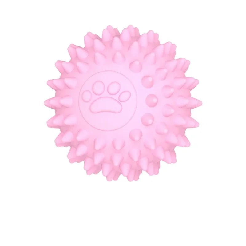 Pet Dog Toy Ball Solid Bite-Resistant Chewing Indestructible Bouncing Ball Dog Rubber Training Interactive Game Teething Ball