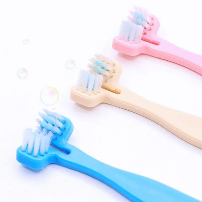 Dog Toothbrush Double Sided Pet Toothbrush Set Oral Care Double Head Toothbrushes 2PCS Set for Dog Teeth Cleaning Pet Products