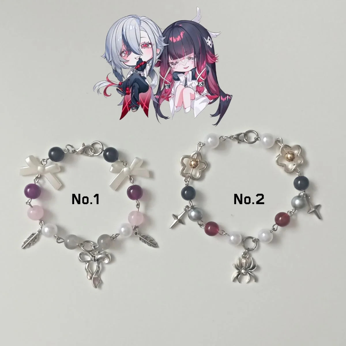 Arlecchino and Columbina bracelets made by me Handmade Y2K jewelry
